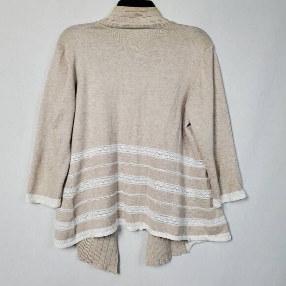 Christopher & Banks Large Tan Cardigan Sweater - Picture 5 of 8